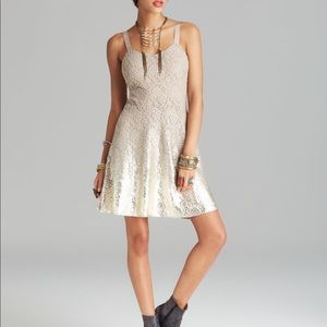 Free people Ombre foil mini dress